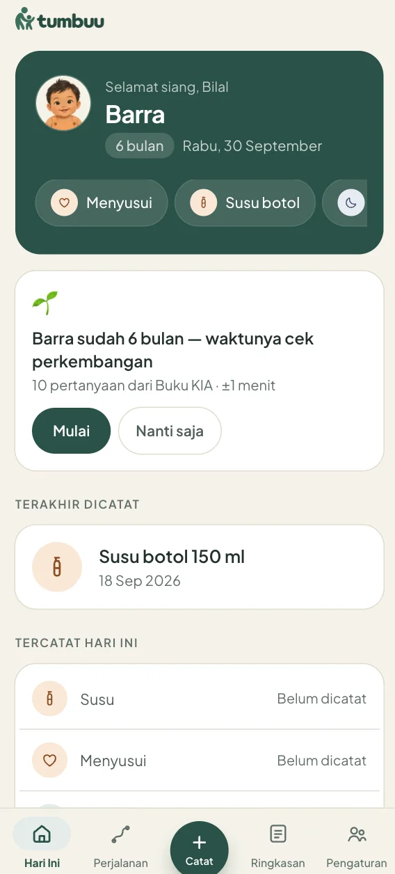 Tumbuu: app on a phone